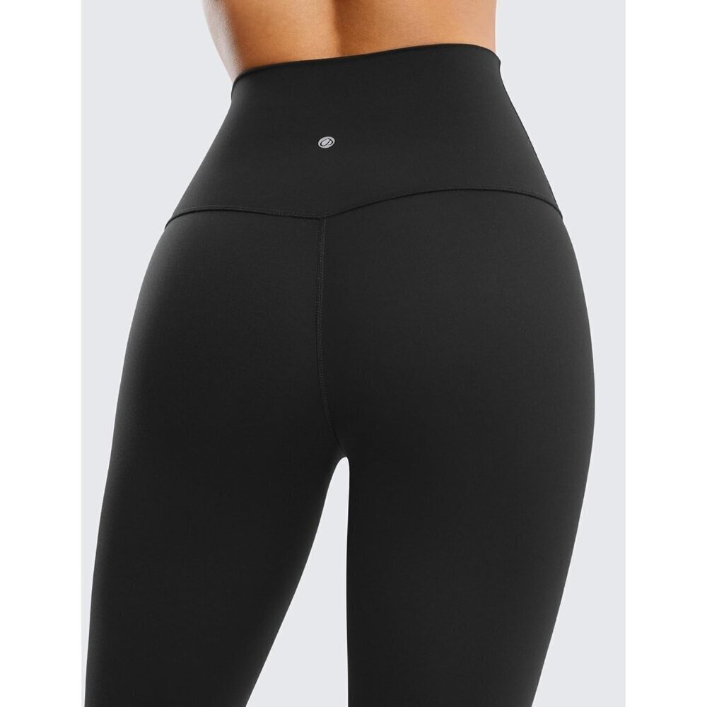 Women's Black Butter luxe Yoga Leggings 25" - High Waisted Soft - Picture 4 of 9